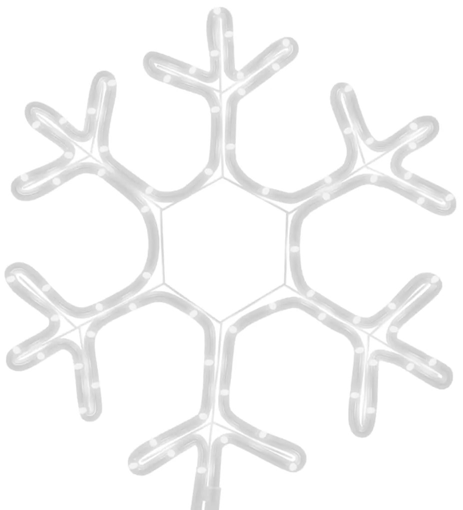 vidaXL Χριστουγενν. Φιγούρα Χιονονιφάδα 72 LED Θερμό Λευκό 38 x 37 εκ.