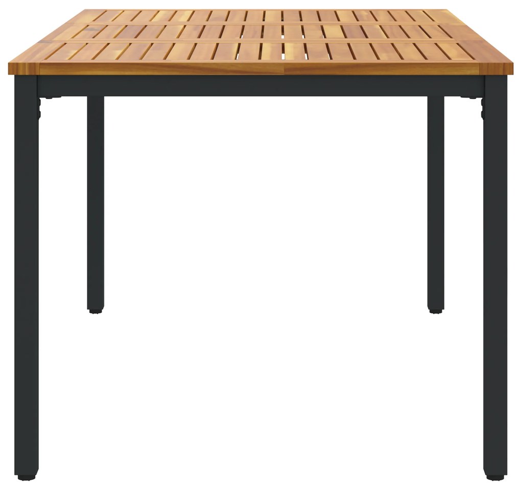 vidaXL Τραπέζι Κήπου 150x90x75 εκ. Κατασκευασμένο από Σταθερό Ξύλο Ακακίας και Μέταλλο