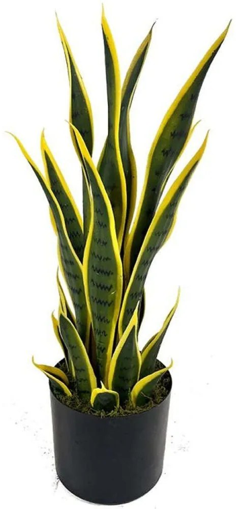 Τεχνητό Φυτό Σανσεβιέρα Trifasciata 6840-6 55cm Green-Yellow Supergreens Leather,Plastic