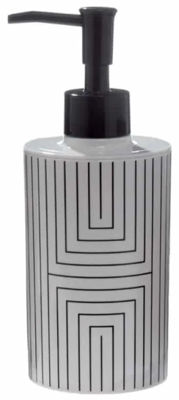 Δοχείο Κρεμοσάπουνου (Φ7.3x18.3) Spirella Graphic White-Black