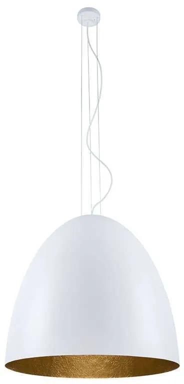 Φωτιστικό Οροφής Egg Xl 9025 White-Gold Nowodvorski Πολυρεσίνη