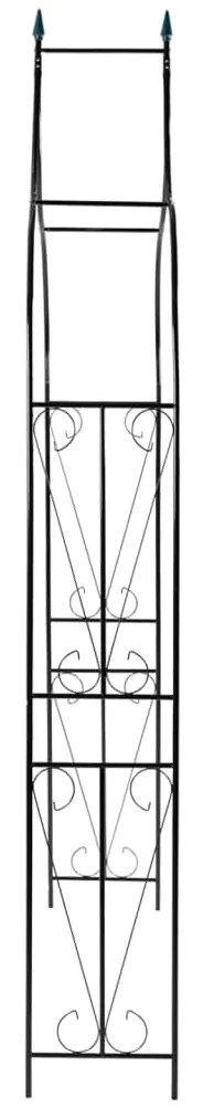 vidaXL Αψίδα Κήπου Σκούρο Πράσινο 120 x 38 x 258 εκ. Σιδερένια