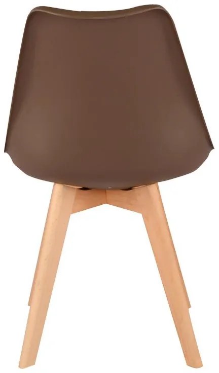 Καρέκλα Gaston PP-PU καφέ απόχρωση με φυσικό πόδι 43x51x75εκ. 43x51x75 εκ.