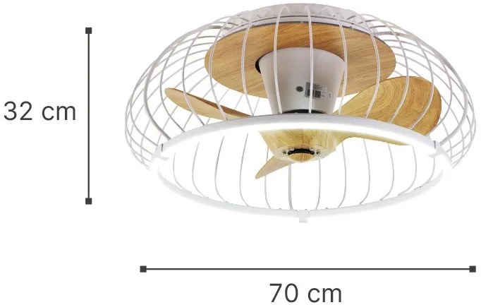 Φωτιστικό ανεμιστήρας Minnewanka Inlight 101000710-Leuko