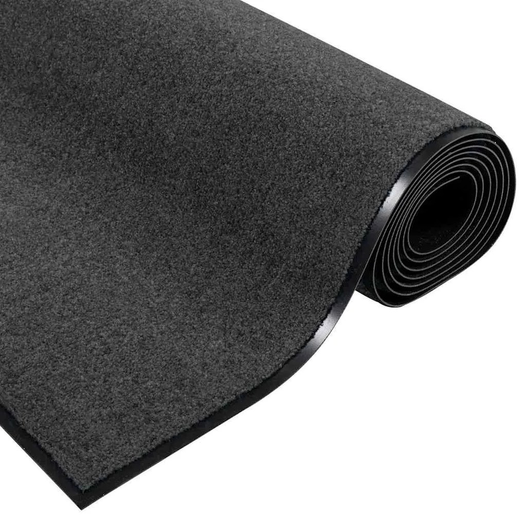 vidaXL Χαλάκι Εξώπορτας Ανθρακί και Μαύρο 120 x 250 cm