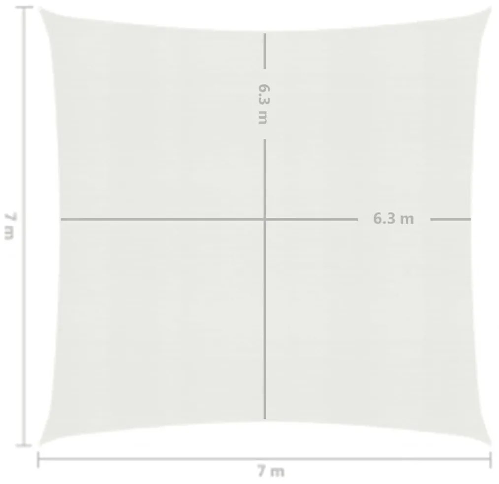 Πανί Σκίασης Λευκό 7 x 7 μ. από HDPE 160 γρ./μ² - Λευκό