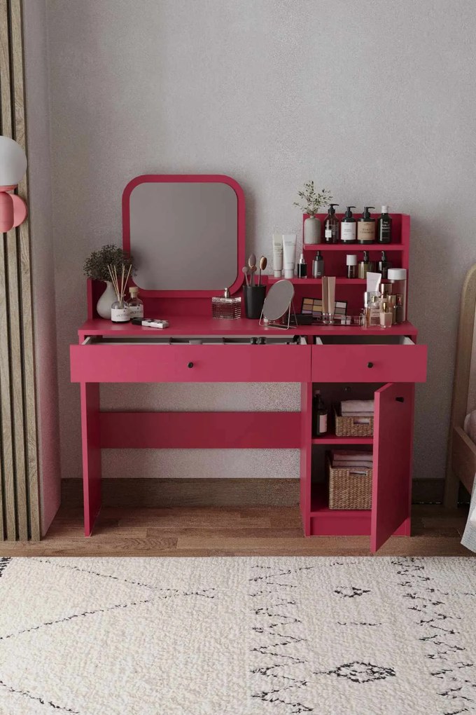 Make-Up Table Harmony 2 Square - Raspberry Raspberry
