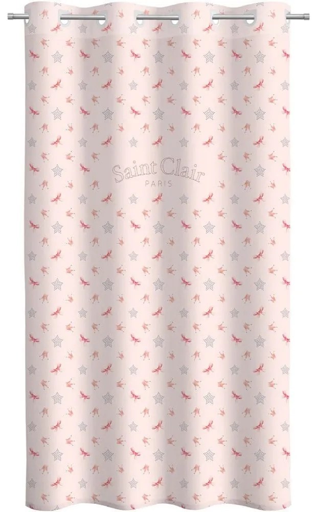 Κουρτίνα Παιδική Soft-Touch Rosie V2 Pinky Saint Clair 160x240 cm 160x240cm Πολυέστερ