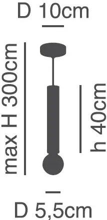 SE21-BL-5 ADEPT TUBE BLACK PENDANT B1