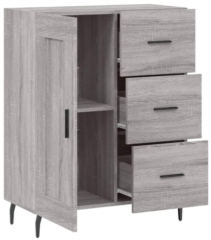 vidaXL Ντουλάπι Γκρι Sonoma 69,5 x 34 x 90 εκ. από Επεξεργασμένο Ξύλο