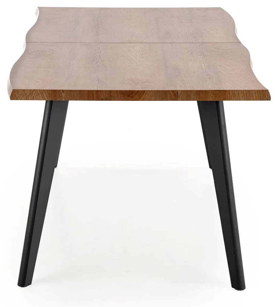 Jackson Ανοιγόμενη Τραπεζαρία Καφέ / Μαύρο 150-210x90x75