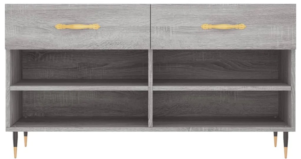 vidaXL Παπουτσοθήκη Γκρι Sonoma 102x35x55 εκ. από Επεξεργασμένο Ξύλο
