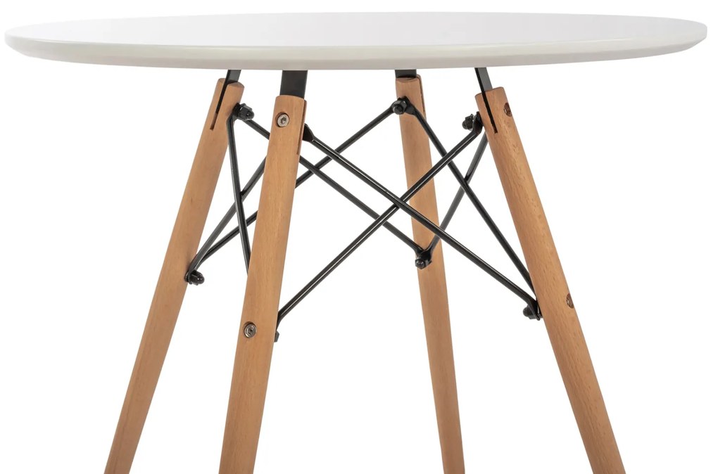 ΤΡΑΠΕΖΙ MINIMAL KID HM8451.01 ΣΤΡΟΓΓYΛΟ Φ60X51Υ ΛΕΥΚΟ