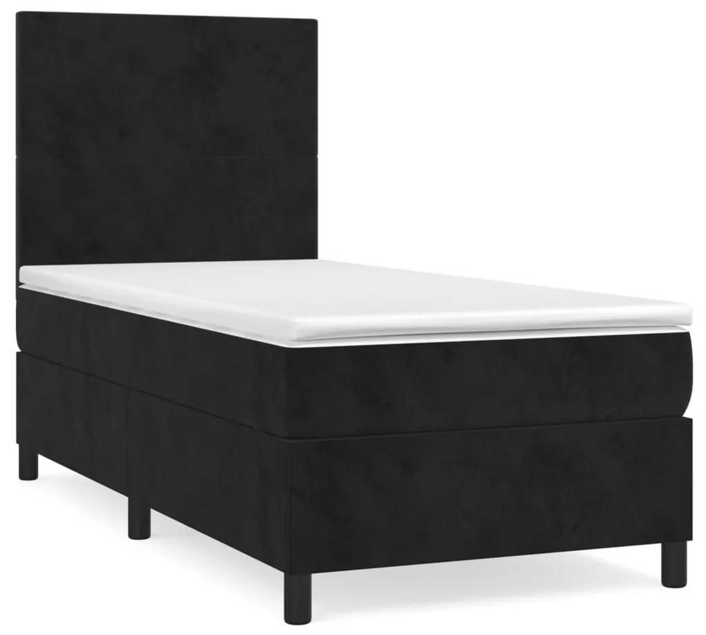 ΚΡΕΒΑΤΙ BOXSPRING ΜΕ ΣΤΡΩΜΑ ΜΑΥΡΟ 90X200 ΕΚ. ΒΕΛΟΥΔΙΝΟ 3142883