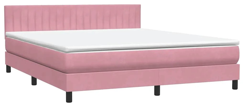 ΚΡΕΒΑΤΙ BOXSPRING ΜΕ ΣΤΡΩΜΑ ΡΟΖ 180X210 ΕΚ. ΒΕΛΟΥΔΙΝΟ 3317090