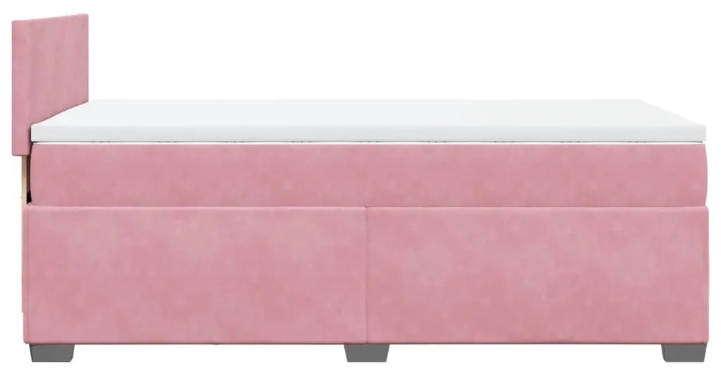 ΚΡΕΒΑΤΙ BOXSPRING ΜΕ ΣΤΡΩΜΑ ΡΟΖ 90X200 ΕΚ. ΒΕΛΟΥΔΙΝΟ 3286209