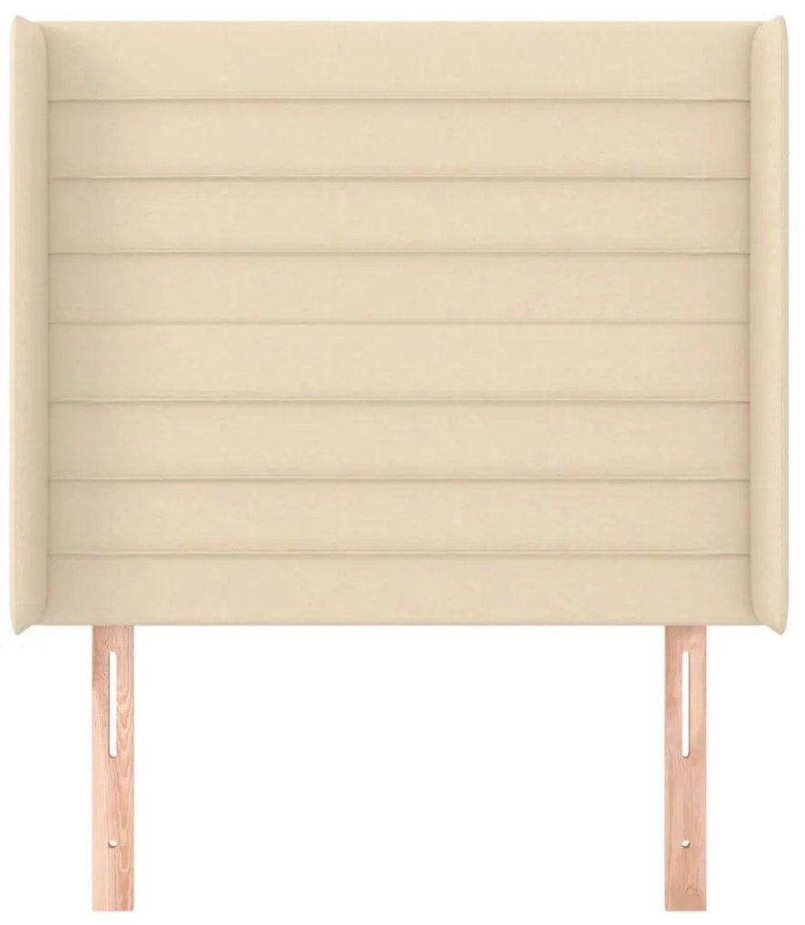 vidaXL Κεφαλάρι με Πτερύγια Κρεμ 103x16x118/128 εκ. Υφασμάτινο