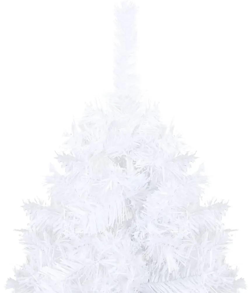 vidaXL Χριστ. Δέντρο Προφωτισμένο Τεχνητό με Μπάλες Λευκό 120εκ PVC
