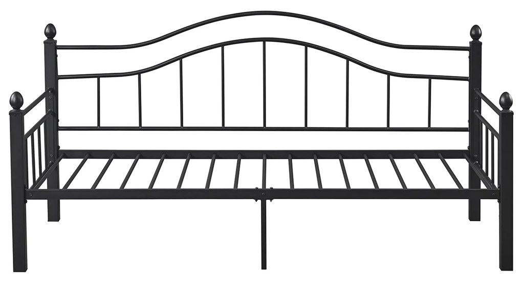 Καναπές Κρεβάτι ArteLibre PECOS Μαύρο Μέταλλο Για Στρώμα 90x190cm