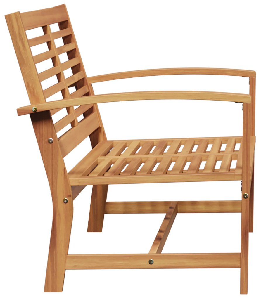 vidaXL Παγκάκι κήπου Φυσικό 110 x 64 x 76.5 εκ Μασίφ ξύλο teak