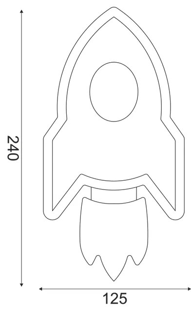 ΕΠΙΤΟΙΧΟ ΦΩΤΙΣΤΙΚΟ LED 5.5W 3000K 385LM NASA ΚΟΚΚΙΝΟ MDF 24X13X3.8CM - 1.5W - 20W - ZM21005WR