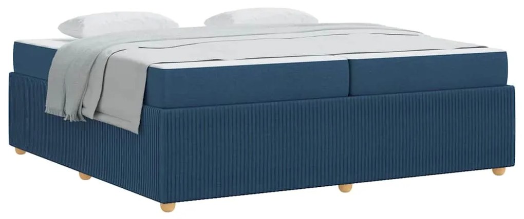vidaXL Σκελετός Κρεβατιού Άλλο Μπλε 200 x 200 cm ύφασμα