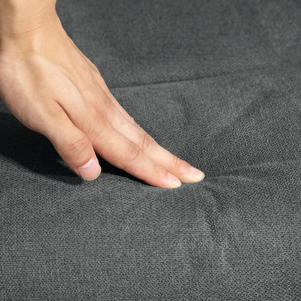 HOMCOM Πολυθρόνα Relax με υποπόδιο, ρυθμιζόμενη πλάτη, βελούδινη όψη, έως 150 kg, Ανθρακί