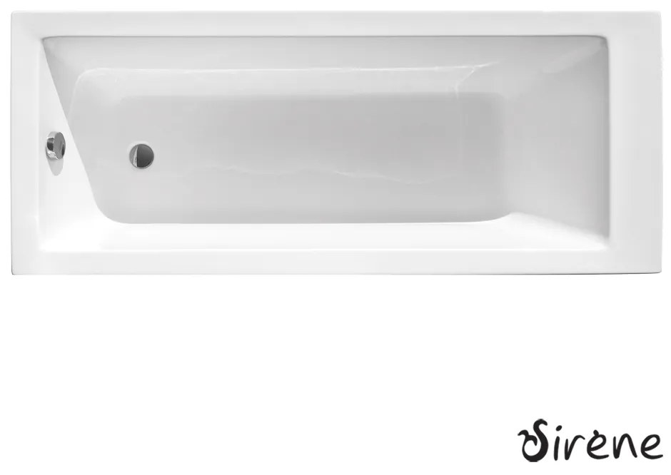 Μπανιέρα Ακρυλική 160*70 εκ.Sirene Cubic CUB16070