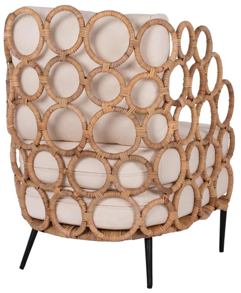 ΠΟΛΥΘΡΟΝΑ HM9341 ΑΠΟ RATTAN-ΜΕΤΑΛΛΟ ΦΥΣΙΚΟ ΧΡΩΜΑ 65x69x86 εκ.