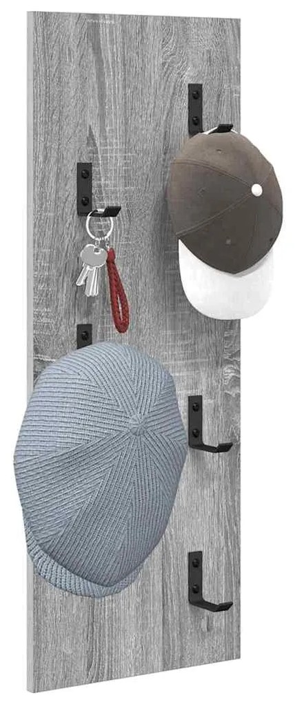 vidaXL Τοίχου Κρεμάστρα Επιτοίχιο Γκρίζο Σονομα 30 x 1,5 x 80 εκ.