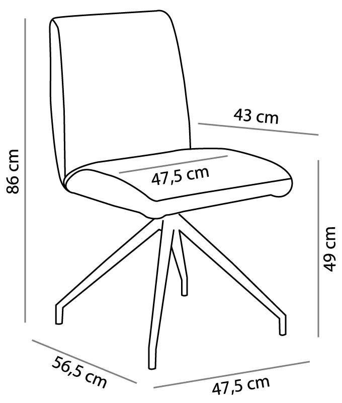 ARM ΚΑΡΕΚΛΑ ΓΚΡΙ ΑΝΟΙΧΤΟ 47,5x56,5xH86cm - 03-1010 - 03-1010