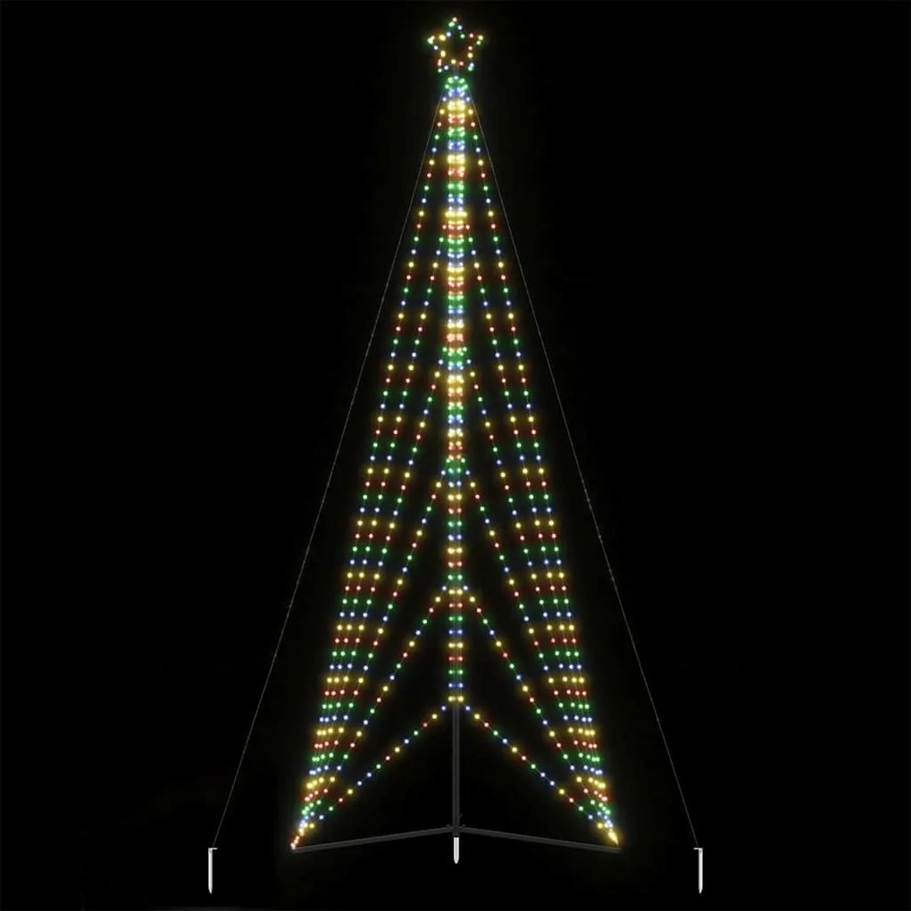vidaXL Χριστουγεννιάτικο δέντρο LED 861 LED πολύχρωμα 478 εκ.