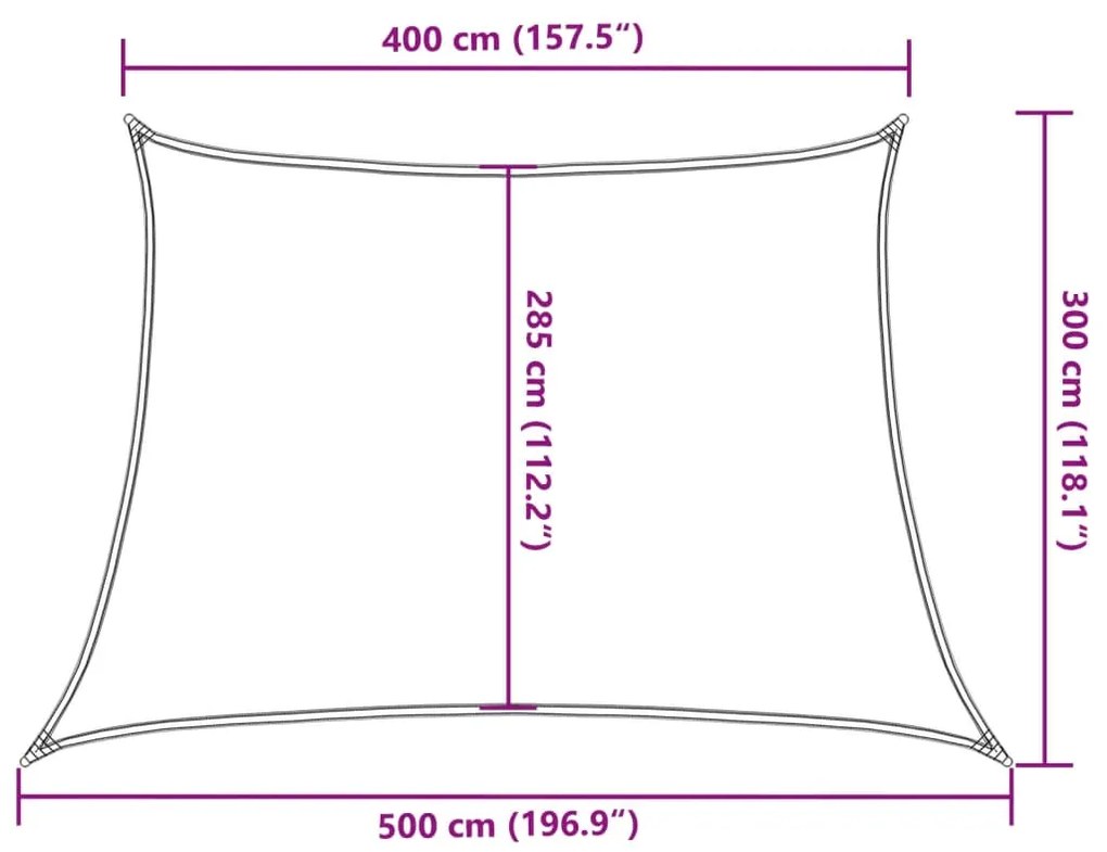 Πανί Σκίασης Κόκκινο 4/5 x 3 μ. από HDPE 160 γρ./μ² - Κόκκινο