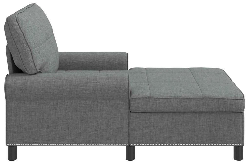vidaXL Χαλάρωση με μαξιλάρι Σκούρο Γκρι 91 x 157 x 91 εκ. ύφασμα