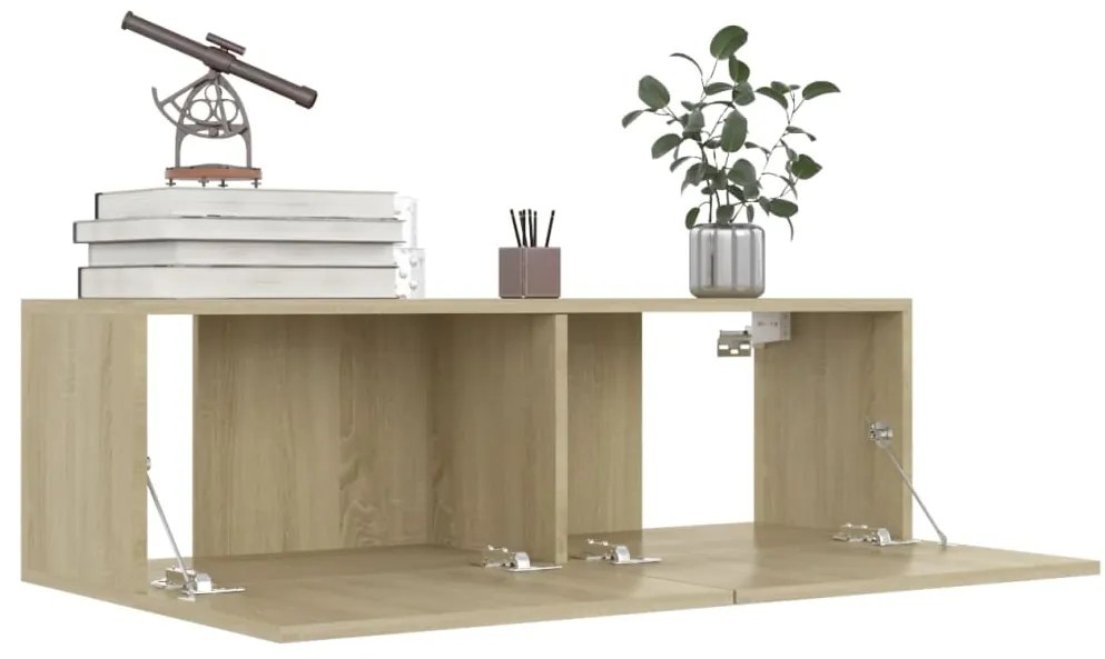 vidaXL Έπιπλα Τηλεόρασης 4 τεμ. Sonoma Δρυς 100x30x30 εκ. Επεξ. Ξύλο