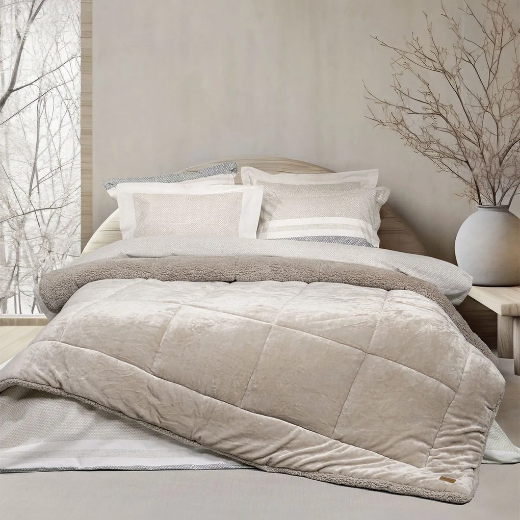 Κουβερτοπάπλωμα Υπέρδιπλο (220x240) Nima Cira Beige
