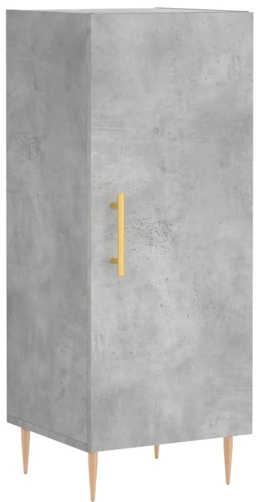 vidaXL Ντουλάπι Γκρι Σκυροδέματος 34,5x34x180 εκ. Επεξεργασμένο Ξύλο