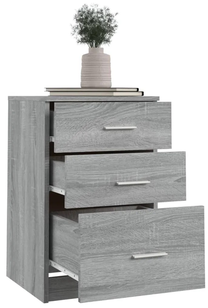 vidaXL Κομοδίνο Γκρι Sonoma 40 x 40 x 63 εκ. από Επεξεργασμένο Ξύλο