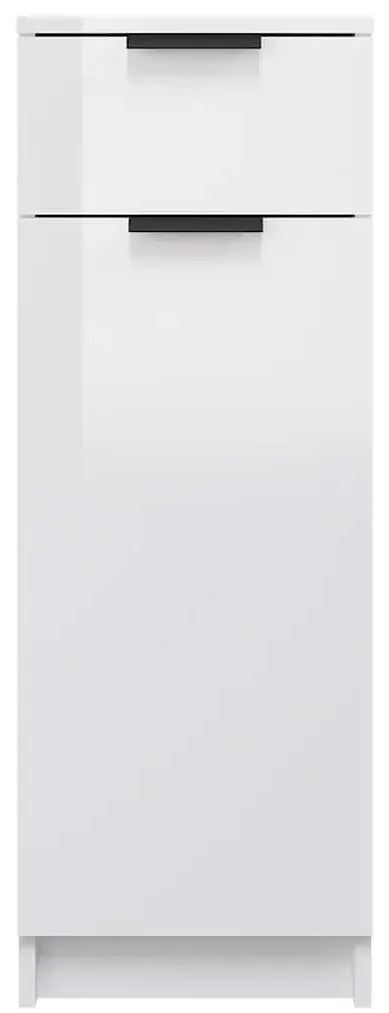 vidaXL Ντουλάπι Μπάνιου Γυαλιστερό Λευκό 32x34x90 εκ. Επεξεργ. Ξύλο