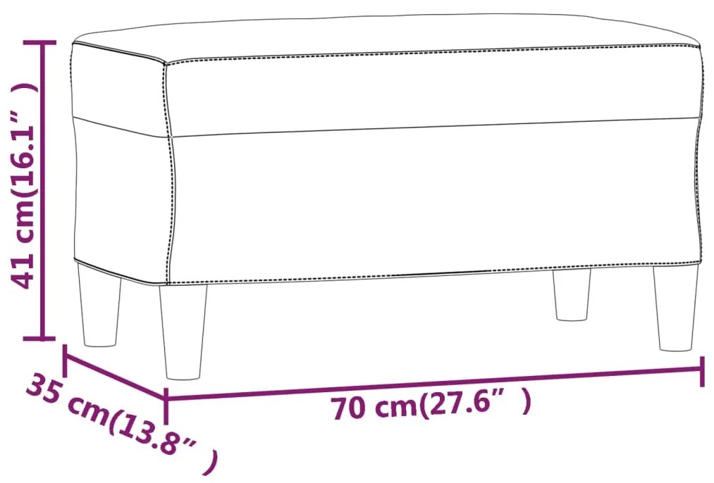 Πάγκος Taupe 70 x 35 x 41 εκ. Υφασμάτινος - Μπεζ-Γκρι