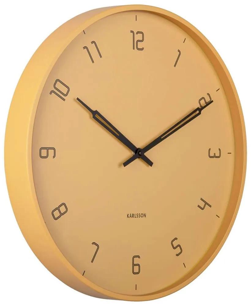 Ρολόι Τοίχου Stark KA5950YE Φ40x4,5cm Honey Brown Karlsson Μέταλλο