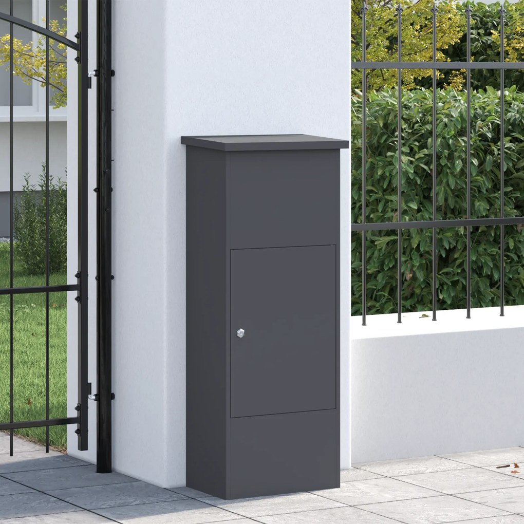 vidaXL Θυρίδα Πακέτων Ανθρακί 44.5 x 29 x 110.5 εκ Ατσάλι