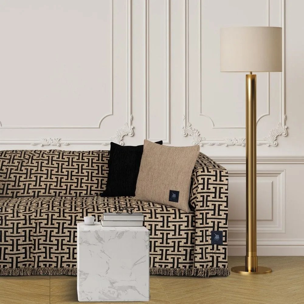 Ριχτάρι 3932 Beige-Black Greenwich Polo Club Τριθέσιο 180x300cm Ακρυλικό,Βαμβάκι, Polyester