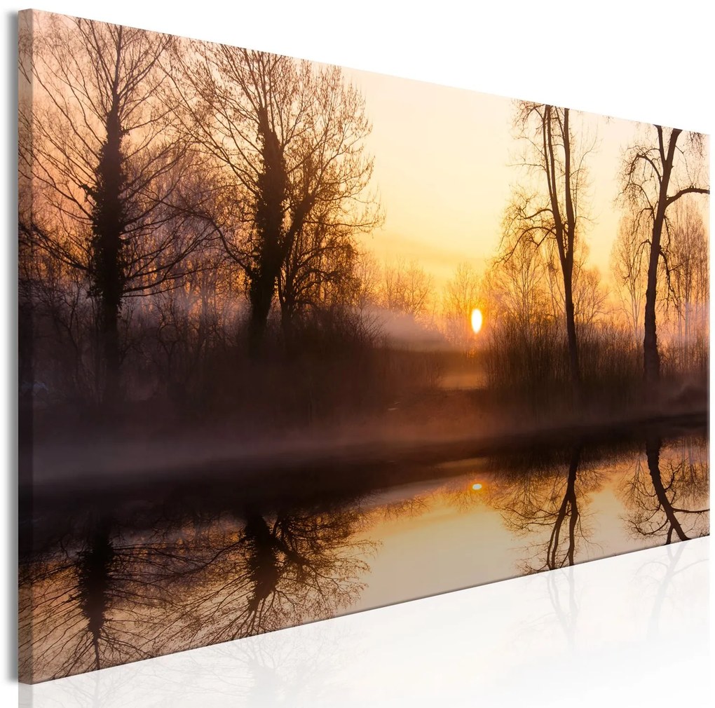 Πίνακας - Winter Sunset (1 Part) Narrow 150x50