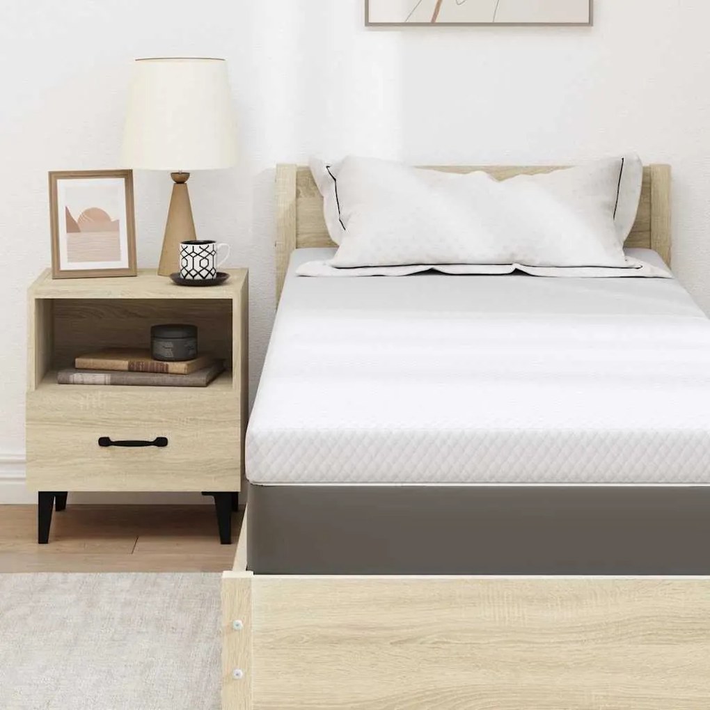 vidaXL Στρώματα Λευκό 80 x 200 cm 100% ύφασμα πολυεστέρα με τζακάρ