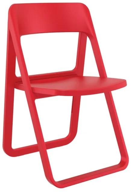 Καρέκλα Πολυπροπυλενίου 4τμχ Dream Red Πτυσσόμενη 48Χ52Χ82εκ.