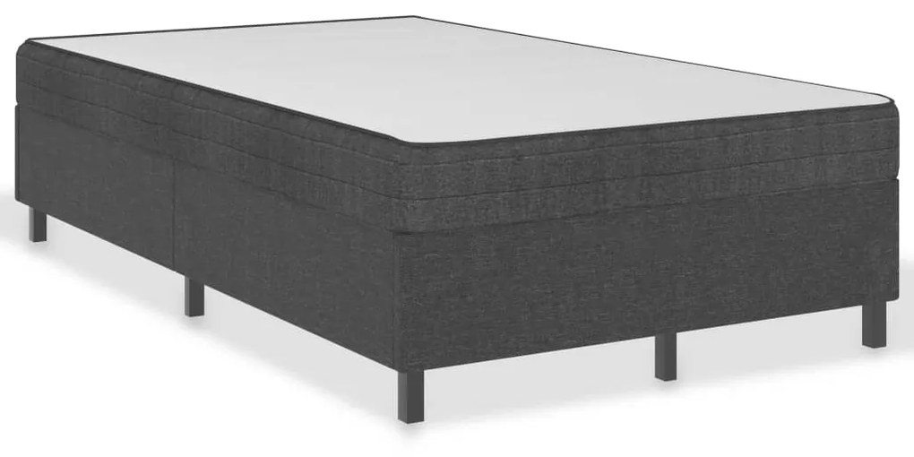 Κρεβάτι Boxspring Σκούρο Γκρι 120 x 200 εκ. Υφασμάτινο - Γκρι