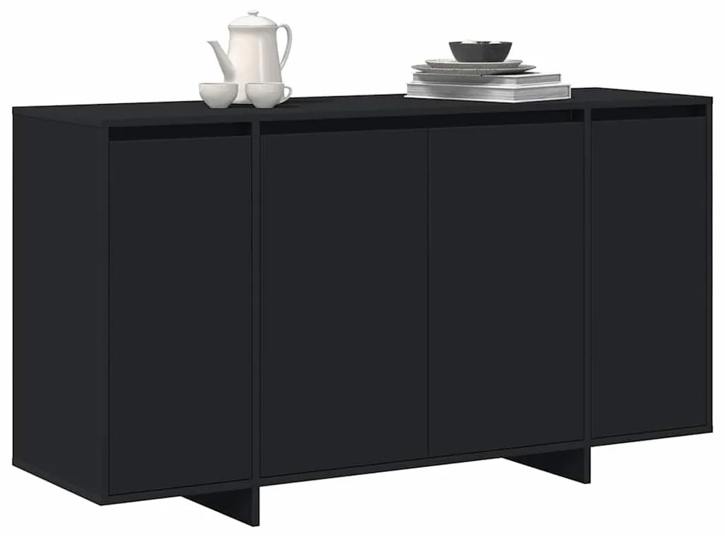 vidaXL Πλαϊνό γραφείο Μαύρο 135 x 41 x 75 εκ Επεξεργασμένο ξύλο