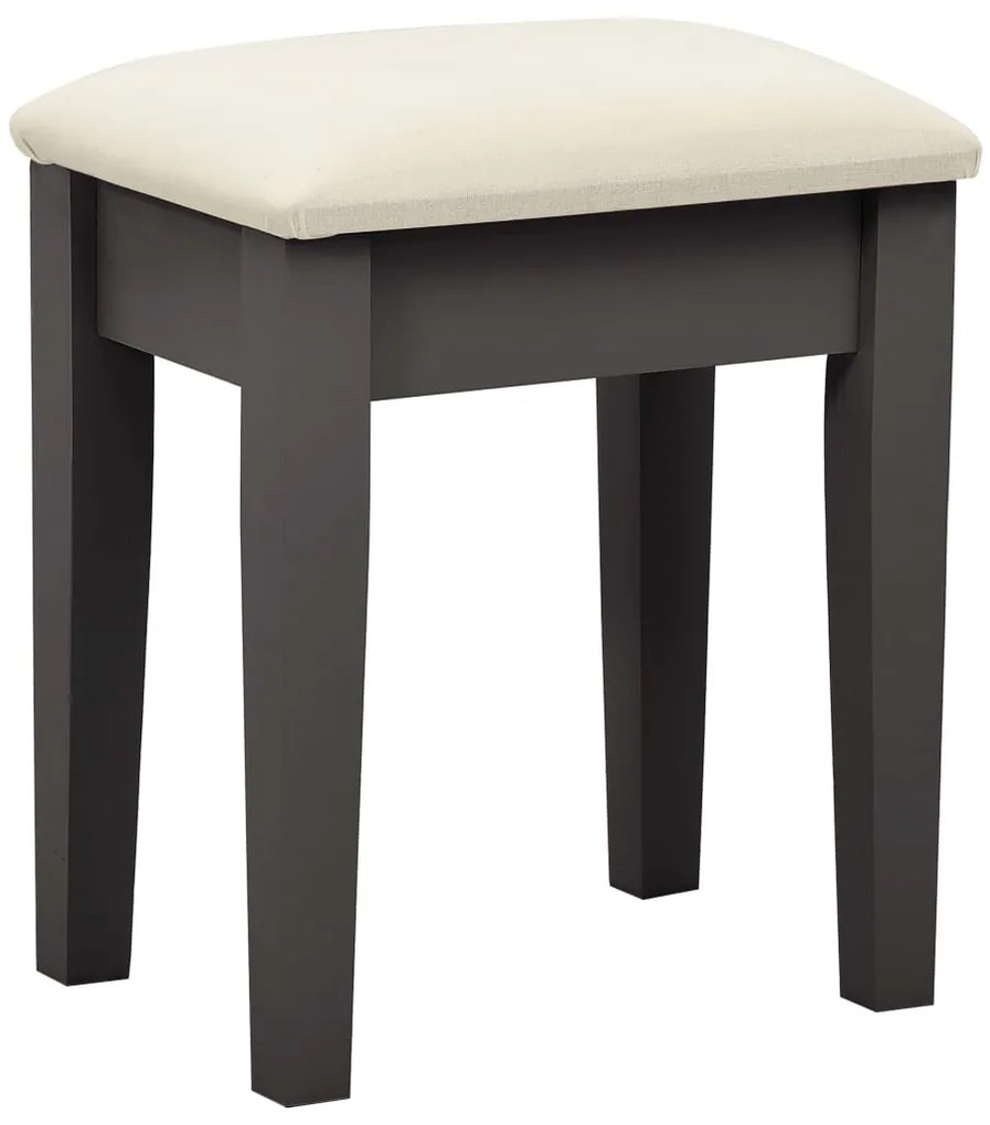 vidaXL Μπουντουάρ με Σκαμπό Γκρι 65x36x128 εκ. Ξύλο Παυλώνιας / MDF