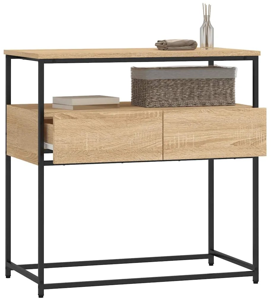 vidaXL Κονσόλα Τραπεζιού Sonoma Δρυς 75 x 40 x 75 εκ. από Τεχνητό Ξύλο